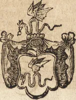 An illustration from Joh. Frieder. Christen, Professoris bey der Universität zu Leipzig, Anzeige und Auslegung der Monogrammatum : einzeln und verzogenen Anfangsbuchstaben der Nahmen, auch anderer Züge und Zeichen, unter welchen berühmte Mahler, Kupferstecher, und andere dergleichen Künstler, aus ihren Wercken sich verborgen haben : alles aus gutem Grunde und aus den ersten Wercken selbst, ietzt von neuem genommen (1747)