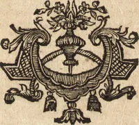 An illustration from Joh. Frieder. Christen, Professoris bey der Universität zu Leipzig, Anzeige und Auslegung der Monogrammatum : einzeln und verzogenen Anfangsbuchstaben der Nahmen, auch anderer Züge und Zeichen, unter welchen berühmte Mahler, Kupferstecher, und andere dergleichen Künstler, aus ihren Wercken sich verborgen haben : alles aus gutem Grunde und aus den ersten Wercken selbst, ietzt von neuem genommen (1747)