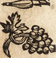 An illustration from Joh. Frieder. Christen, Professoris bey der Universität zu Leipzig, Anzeige und Auslegung der Monogrammatum : einzeln und verzogenen Anfangsbuchstaben der Nahmen, auch anderer Züge und Zeichen, unter welchen berühmte Mahler, Kupferstecher, und andere dergleichen Künstler, aus ihren Wercken sich verborgen haben : alles aus gutem Grunde und aus den ersten Wercken selbst, ietzt von neuem genommen (1747)