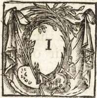 An illustration from Painting illustrated in three diallogues : containing some choice observations upon the art, together with the lives of the most eminent painters, from Cimabue, to the time of Raphael and Michel Angelo : with an explanation of the difficult terms (1685)