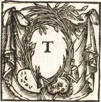 An illustration from Painting illustrated in three diallogues : containing some choice observations upon the art, together with the lives of the most eminent painters, from Cimabue, to the time of Raphael and Michel Angelo : with an explanation of the difficult terms (1685)