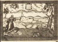 An illustration from Llanto del occidente en el ocaso del mas claro sol de las Españas : funebres demostraciones, que hizo, pyra real, que erigio en las exequias del rey N. Señor D. Felipe IIII. el Grande ... (1666)