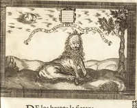 An illustration from Llanto del occidente en el ocaso del mas claro sol de las Españas : funebres demostraciones, que hizo, pyra real, que erigio en las exequias del rey N. Señor D. Felipe IIII. el Grande ... (1666)