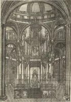 An illustration from Llanto del occidente en el ocaso del mas claro sol de las Españas : funebres demostraciones, que hizo, pyra real, que erigio en las exequias del rey N. Señor D. Felipe IIII. el Grande ... (1666)