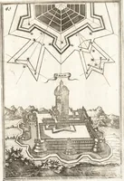 An illustration from Les travaux de Mars, ou, L'art de la guerre : divisé en trois parties ... : avec un ample détail de la milice des Turcs, tant pour l'attaque que pour la deffence : ouvrage enrichi de plus de quatre cens planches gravées en taille-douce (1684)