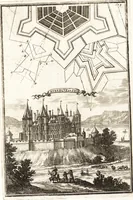 An illustration from Les travaux de Mars, ou, L'art de la guerre : divisé en trois parties ... : avec un ample détail de la milice des Turcs, tant pour l'attaque que pour la deffence : ouvrage enrichi de plus de quatre cens planches gravées en taille-douce (1684)