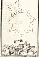 An illustration from Les travaux de Mars, ou, L'art de la guerre : divisé en trois parties ... : avec un ample détail de la milice des Turcs, tant pour l'attaque que pour la deffence : ouvrage enrichi de plus de quatre cens planches gravées en taille-douce (1684)
