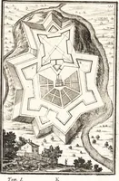 An illustration from Les travaux de Mars, ou, L'art de la guerre : divisé en trois parties ... : avec un ample détail de la milice des Turcs, tant pour l'attaque que pour la deffence : ouvrage enrichi de plus de quatre cens planches gravées en taille-douce (1684)