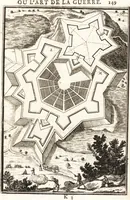 An illustration from Les travaux de Mars, ou, L'art de la guerre : divisé en trois parties ... : avec un ample détail de la milice des Turcs, tant pour l'attaque que pour la deffence : ouvrage enrichi de plus de quatre cens planches gravées en taille-douce (1684)
