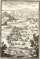 An illustration from Les travaux de Mars, ou, L'art de la guerre : divisé en trois parties ... : avec un ample détail de la milice des Turcs, tant pour l'attaque que pour la deffence : ouvrage enrichi de plus de quatre cens planches gravées en taille-douce (1684)