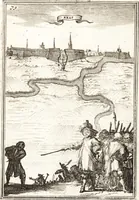 An illustration from Les travaux de Mars, ou, L'art de la guerre : divisé en trois parties ... : avec un ample détail de la milice des Turcs, tant pour l'attaque que pour la deffence : ouvrage enrichi de plus de quatre cens planches gravées en taille-douce (1684)