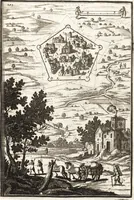 An illustration from Les travaux de Mars, ou, L'art de la guerre : divisé en trois parties ... : avec un ample détail de la milice des Turcs, tant pour l'attaque que pour la deffence : ouvrage enrichi de plus de quatre cens planches gravées en taille-douce (1684)