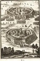 An illustration from Les travaux de Mars, ou, L'art de la guerre : divisé en trois parties ... : avec un ample détail de la milice des Turcs, tant pour l'attaque que pour la deffence : ouvrage enrichi de plus de quatre cens planches gravées en taille-douce (1684)