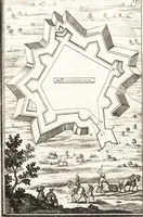 An illustration from Les travaux de Mars, ou, L'art de la guerre : divisé en trois parties ... : avec un ample détail de la milice des Turcs, tant pour l'attaque que pour la deffence : ouvrage enrichi de plus de quatre cens planches gravées en taille-douce (1684)