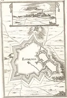 An illustration from Les travaux de Mars, ou, L'art de la guerre : divisé en trois parties ... : avec un ample détail de la milice des Turcs, tant pour l'attaque que pour la deffence : ouvrage enrichi de plus de quatre cens planches gravées en taille-douce (1684)