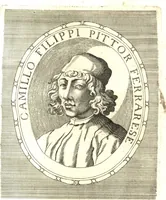 An illustration from Catalogo istorico dè pittori e scultori ferraresi, e delle opere loro : con in fine una nota esatta delle più celebri pitture delle chiese di Ferrara (1782)