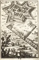 An illustration from Les travaux de Mars, ou, L'art de la guerre : divisé en trois parties ... : avec un ample détail de la milice des Turcs, tant pour l'attaque que pour la deffence : ouvrage enrichi de plus de quatre cens planches gravées en taille-douce (1684)