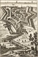An illustration from Les travaux de Mars, ou, L'art de la guerre : divisé en trois parties ... : avec un ample détail de la milice des Turcs, tant pour l'attaque que pour la deffence : ouvrage enrichi de plus de quatre cens planches gravées en taille-douce (1684)