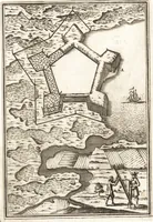 An illustration from Les travaux de Mars, ou, L'art de la guerre : divisé en trois parties ... : avec un ample détail de la milice des Turcs, tant pour l'attaque que pour la deffence : ouvrage enrichi de plus de quatre cens planches gravées en taille-douce (1684)