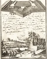 An illustration from Les travaux de Mars, ou, L'art de la guerre : divisé en trois parties ... : avec un ample détail de la milice des Turcs, tant pour l'attaque que pour la deffence : ouvrage enrichi de plus de quatre cens planches gravées en taille-douce (1684)