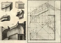 An illustration from La théorie et la pratique de la coupe des pierres et des bois, pour la construction des voutes et autres parties des bâtimens civils & militaires, ou, Traité de stéréotomie à l'usage de l'architecture (1754)