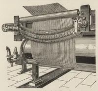 An illustration from Cyclopedia of textile work : a general reference library on cotton, woolen and worsted yarn manufacture, weaving, designing, chemistry and dyeing, finishing, knitting, and allied subjects (1907)