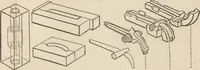An illustration from The practical metal-worker's assistant : containing the arts of working all metals and alloys, forging of iron and steel, hardening and tempering, melting and mixing, casting and founding, works in sheet metal, the processes dependent on the ductility of the metals, soldering, and the most improved processes, and tools employed by metal-workers, with the application of the art of electro-metallurgy to manufacturing processes : collected from original sources, and from the works of Holtzapffel, Bergeron, Leupold, Plumier, Napier, and others ... (1851)