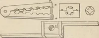 An illustration from The practical metal-worker's assistant : containing the arts of working all metals and alloys, forging of iron and steel, hardening and tempering, melting and mixing, casting and founding, works in sheet metal, the processes dependent on the ductility of the metals, soldering, and the most improved processes, and tools employed by metal-workers, with the application of the art of electro-metallurgy to manufacturing processes : collected from original sources, and from the works of Holtzapffel, Bergeron, Leupold, Plumier, Napier, and others ... (1851)