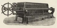 An illustration from J.G. Gentele's Lehrbuch der Farbenfabrikation : Anweisung zur Darstellung, Untersuchung und Verwendung der im Handel vorkommenden Malerfarben, zum Gebrauche für Farben-, Tusch-, und Tapetenfabrikanten, Chemiker, Techniker, Kaufleute, Maler, Koloristen und andere Farbenkonsumenten (1906)