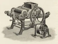 An illustration from J.G. Gentele's Lehrbuch der Farbenfabrikation : Anweisung zur Darstellung, Untersuchung und Verwendung der im Handel vorkommenden Malerfarben, zum Gebrauche für Farben-, Tusch-, und Tapetenfabrikanten, Chemiker, Techniker, Kaufleute, Maler, Koloristen und andere Farbenkonsumenten (1906)