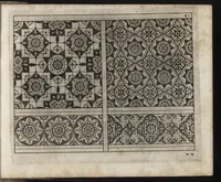 An illustration from Newes Modelbuch in Kupffer gemacht : darinen allerhand Arth newer Mödel von dün, mittel vnd dick aussgeschnidener Arbeit, auch andern künstlichen Nehwerck zu gebrauchen mit Vleiss inn Druck verfertigt (1604)