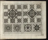 An illustration from Newes Modelbuch in Kupffer gemacht : darinen allerhand Arth newer Mödel von dün, mittel vnd dick aussgeschnidener Arbeit, auch andern künstlichen Nehwerck zu gebrauchen mit Vleiss inn Druck verfertigt (1604)