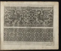An illustration from Newes Modelbuch in Kupffer gemacht : darinen allerhand Arth newer Mödel von dün, mittel vnd dick aussgeschnidener Arbeit, auch andern künstlichen Nehwerck zu gebrauchen mit Vleiss inn Druck verfertigt (1604)