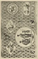 An illustration from Nouvelles collections du Musée des arts décoratifs. Série 9. Dessins de J.B. Huet pour la manufacture de Jouy (1745 à 1811)