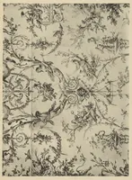 An illustration from Nouvelles collections du Musée des arts décoratifs. Série 9. Dessins de J.B. Huet pour la manufacture de Jouy (1745 à 1811)