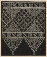 An illustration from Lace, ancient and modern : comprising a history of its origin and manufacture, with instructions concerning the manner of making it (1880)