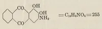 An illustration from Dyes classified by intermediates : dyes tabularly arranged under each intermediate, with statistical and other data for both dyes and intermediates : glossary of dye and intermediate names alphabetically arranged (1922)