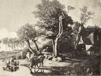 An illustration from The landscape and pastoral painters of Holland : Ruisdael, Hobbema, Cuijp, Potter (1891)