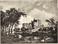 An illustration from The landscape and pastoral painters of Holland : Ruisdael, Hobbema, Cuijp, Potter (1891)