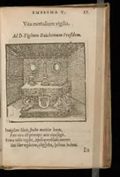 An illustration from Hadriani Iunii medici Emblemata : eiusdem ænigmatum libellus (1585)