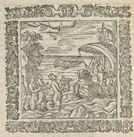 An illustration from Omnia Andreae Alciati v.c. emblemata : cum commentariis, quibus emblematum aperta origine mens auctoris explicatur & obscura omnia dubiáque illustrantur : adiectae ad calcem notae posteriores (1589)