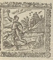 An illustration from Omnia Andreae Alciati v.c. emblemata : cum commentariis, quibus emblematum aperta origine mens auctoris explicatur & obscura omnia dubiáque illustrantur : adiectae ad calcem notae posteriores (1589)