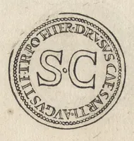 An illustration from Augustarum imagines aereis formis expressae : vitae quoque earundem breviter enarratae, Signorum etiam, quae in posteriori parte numismatu[m] efficta su[n]t ratio explicata (1558)