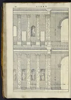 Picture 29 of 49 from I quattro libri dell'architettura di Andrea Palladio : ne' quali, dopo vn breue trattato de' cinque ordini, & di quelli auertimenti, che sono piu necessarij nel fabricare : si tratta delle case priuate, delle vie, dei ponti, delle piazze, dei xisti, et de' tempij (1581), leaf 185
