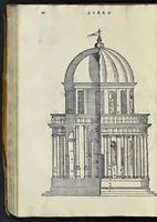 An illustration from I quattro libri dell'architettura di Andrea Palladio : ne' quali, dopo vn breue trattato de' cinque ordini, & di quelli auertimenti, che sono piu necessarij nel fabricare : si tratta delle case priuate, delle vie, dei ponti, delle piazze, dei xisti, et de' tempij (1581)