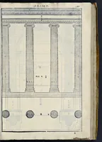 Picture 4 of 49 from I quattro libri dell'architettura di Andrea Palladio : ne' quali, dopo vn breue trattato de' cinque ordini, & di quelli auertimenti, che sono piu necessarij nel fabricare : si tratta delle case priuate, delle vie, dei ponti, delle piazze, dei xisti, et de' tempij (1581), leaf 32