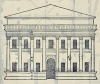 Picture 14 of 49 from I quattro libri dell'architettura di Andrea Palladio : ne' quali, dopo vn breue trattato de' cinque ordini, & di quelli auertimenti, che sono piu necessarij nel fabricare : si tratta delle case priuate, delle vie, dei ponti, delle piazze, dei xisti, et de' tempij (1581), leaf 93
