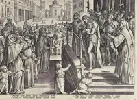 Picture 15 of 31 from Passio, mors, et ressvrrectio dn. nostri Iesv Christi : iconobus artificiosissimis (1571), leaf 46