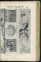 Picture 45 of 56 from Roma svbterranea novissima : in qva post Antonivm Bosivm antesignanvm, Io. Severanvm congreg. oratorii presbytervm, et celebres alios scriptores : antiqva Christianorvm et praecipue martyrun cœmeteria, titvli, monimenta, epitaphia, inscriptiones ac nobiliora sanctorvm sepvlchra, sex libris distincta illustrantvr et qvamplvrimae res ecclesiasticae iconibvs graphice describuntur, ac multiplici tum sacra, tum profana eruditione declarantur : cum duplici indice, capitum & rerum locupletissimo : opera et stvdio (1651), leaf 424