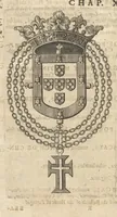Picture 11 of 21 from A genealogical history of the kings of Portugal : And of all those illustrious houses that in masculine line are branched from that royal family. Containing a discourse of their several lives, marriages, and issues, times of birth, death, and places of burial. With their armes and emblazons according to their several alterations, as also their symboles and mottoes, all engraven in copper-plates (1662), leaf 51